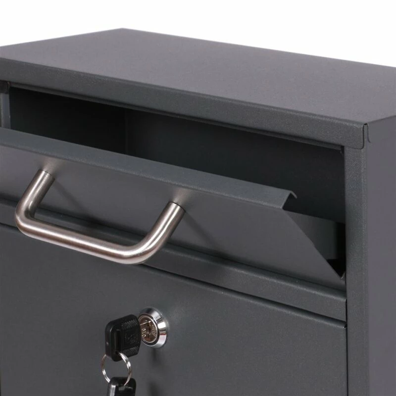 Briefkasten Edelstahl Wandbriefkasten Anthrazit Moritz 3 Briefkasten Edelstahl Wandbriefkasten Anthrazit Moritz – Bild 3