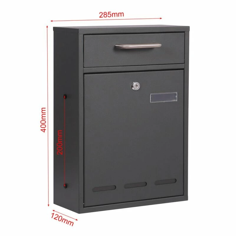 Briefkasten Edelstahl Wandbriefkasten Anthrazit Moritz 7 Briefkasten Edelstahl Wandbriefkasten Anthrazit Moritz – Bild 7