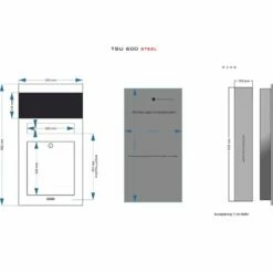 Briefkasten Komplettset Kamera Video Handyk. LED Klingel Lautsp. TSU 600 -Türschilder aus Edelstahl Geschäft briefkasten komplettset kamera video handyk led klingel lautsp tsu 6006