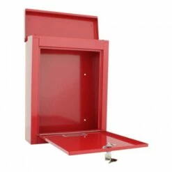 Briefkasten Mailbox Brighton Rot -Türschilder aus Edelstahl Geschäft briefkasten mailbox brighton rot2