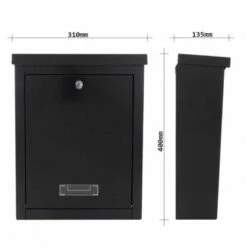 Briefkasten Mailbox Brighton Schwarz -Türschilder aus Edelstahl Geschäft briefkasten mailbox brighton schwarz3