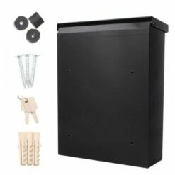 Briefkasten Mailbox Brighton Schwarz -Türschilder aus Edelstahl Geschäft briefkasten mailbox brighton schwarz4