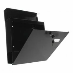 Briefkasten Mailbox Kensington Schwarz -Türschilder aus Edelstahl Geschäft briefkasten mailbox kensington schwarz2