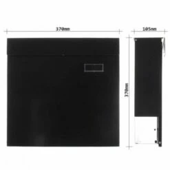 Briefkasten Mailbox Kensington Schwarz -Türschilder aus Edelstahl Geschäft briefkasten mailbox kensington schwarz3