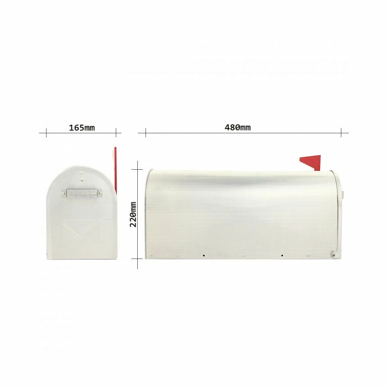 Briefkasten Mailbox Postkasten Postbox Mail Box Alu Silber 3 Briefkasten Mailbox Postkasten Postbox Mail Box Alu Silber – Bild 3