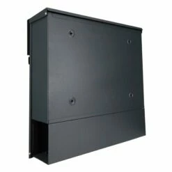 Briefkasten Mit FUNKKLINGEL ANTHRAZIT GRAU & Edelstahl Laser Namensblende -Türschilder aus Edelstahl Geschäft briefkasten mit funkklingel anthrazit grau edelstahl laser namensblende3