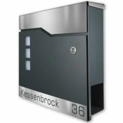 Briefkasten Mit FUNKKLINGEL ANTHRAZIT Postkasten Wandbriefkasten TARON -Türschilder aus Edelstahl Geschäft briefkasten mit funkklingel anthrazit postkasten wandbriefkasten taron3