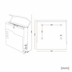 Briefkasten Mit FUNKKLINGEL ANTHRAZIT Postkasten Wandbriefkasten TOMA -Türschilder aus Edelstahl Geschäft briefkasten mit funkklingel anthrazit postkasten wandbriefkasten toma6