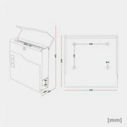 Briefkasten Mit FUNKKLINGEL ANTHRAZIT Postkasten Wandbriefkasten Tomus -Türschilder aus Edelstahl Geschäft briefkasten mit funkklingel anthrazit postkasten wandbriefkasten tomus3