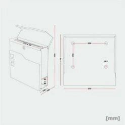Briefkasten Mit Standfuß ANTHRAZIT Mit Beschriftung Posen -Türschilder aus Edelstahl Geschäft briefkasten mit standfuss anthrazit mit beschriftung posen5