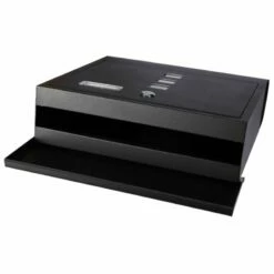 Briefkasten Mit Zeitungsfach RAL 9005 SCHWARZ Mit Großem Einwurf & Sichtfenster -Türschilder aus Edelstahl Geschäft briefkasten mit zeitungsfach ral 9005 schwarz mit grossem einwurf sichtfenster3