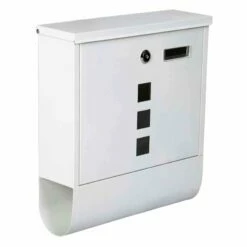 Briefkasten Mit Zeitungsfach RAL 9010 Reinweiss Mit Großem Einwurf & Sichtfenster -Türschilder aus Edelstahl Geschäft briefkasten mit zeitungsfach ral 9010 reinweiss mit grossem einwurf sichtfenster3