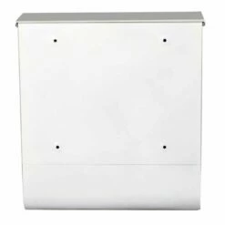 Briefkasten Mit Zeitungsfach RAL 9010 Reinweiss Mit Großem Einwurf & Sichtfenster -Türschilder aus Edelstahl Geschäft briefkasten mit zeitungsfach ral 9010 reinweiss mit grossem einwurf sichtfenster4