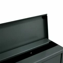 Briefkasten Mit Zeitungsrolle & Sichtfenster RAL 7016 Anthrazit Grau -Türschilder aus Edelstahl Geschäft briefkasten mit zeitungsrolle sichtfenster ral 7016 anthrazit grau3