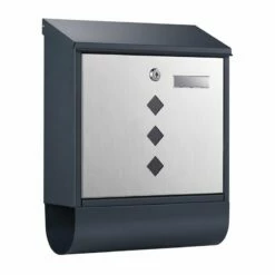 Briefkasten Mit Zeitungsrolle Wandbriefkasten Anthrazit Postbox Afix