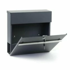 Briefkasten Mit Zeitungsrolle Wandbriefkasten Anthrazit Postkasten -Türschilder aus Edelstahl Geschäft briefkasten mit zeitungsrolle wandbriefkasten anthrazit postkasten2