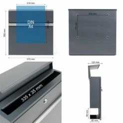 Briefkasten Mit Zeitungsrolle Wandbriefkasten Anthrazit Postkasten -Türschilder aus Edelstahl Geschäft briefkasten mit zeitungsrolle wandbriefkasten anthrazit postkasten6