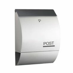 Briefkasten Mit Zeitungsrolle Wandbriefkasten Silberfarben Postbox Bay