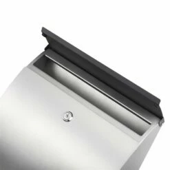 Briefkasten Mit Zeitungsrolle Wandbriefkasten Silberfarben Postbox Bay -Türschilder aus Edelstahl Geschäft briefkasten mit zeitungsrolle wandbriefkasten silberfarben postbox bay6