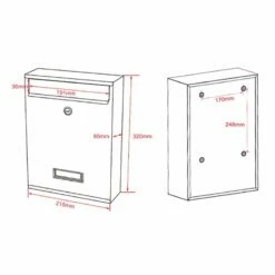Briefkasten Postkasten Briefkastenanlage Weiß Pulverbeschichtet RAL 9010 -Türschilder aus Edelstahl Geschäft briefkasten postkasten briefkastenanlage weiss pulverbeschichtet ral 90107