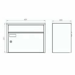 Briefkasten SafePost 910 Mehrfamilienhäuser RAL 7016 Anthrazit Grau -Türschilder aus Edelstahl Geschäft briefkasten safepost 910 mehrfamilienhaeuser ral 7016 anthrazit grau6