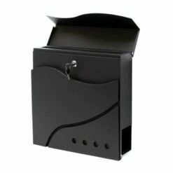 Briefkasten SCHWARZ Wandbriefkasten Postkasten Düsseldorf -Türschilder aus Edelstahl Geschäft briefkasten schwarz wandbriefkasten postkasten duesseldorf2