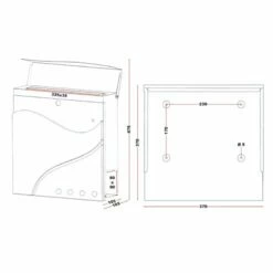 Briefkasten SCHWARZ Wandbriefkasten Postkasten Düsseldorf -Türschilder aus Edelstahl Geschäft briefkasten schwarz wandbriefkasten postkasten duesseldorf7