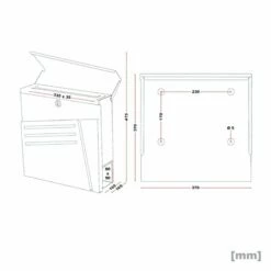Briefkasten SCHWARZ Wandbriefkasten Postkasten Potsdam -Türschilder aus Edelstahl Geschäft briefkasten schwarz wandbriefkasten postkasten potsdam7