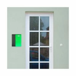 Briefkasten Splashy Anthrazit Neongrün -Türschilder aus Edelstahl Geschäft briefkasten splashy anthrazit neongruen4