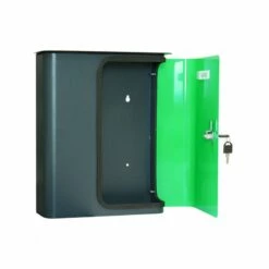 Briefkasten Splashy Anthrazit Neongrün -Türschilder aus Edelstahl Geschäft briefkasten splashy anthrazit neongruen7