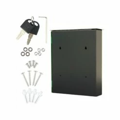 Briefkasten Splashy Anthrazit Neongrün -Türschilder aus Edelstahl Geschäft briefkasten splashy anthrazit neongruen9