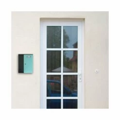 Briefkasten Splashy Anthrazit Türkis -Türschilder aus Edelstahl Geschäft briefkasten splashy anthrazit tuerkis4