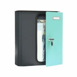 Briefkasten Splashy Anthrazit Türkis -Türschilder aus Edelstahl Geschäft briefkasten splashy anthrazit tuerkis5