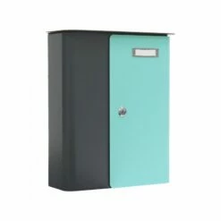 Briefkasten Splashy Anthrazit Türkis -Türschilder aus Edelstahl Geschäft briefkasten splashy anthrazit tuerkis8