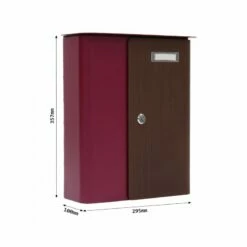 Briefkasten Splashy BERRY Tür Holzoptik -Türschilder aus Edelstahl Geschäft briefkasten splashy berry tuer holzoptik2