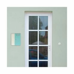 Briefkasten Splashy Weiß Türkis -Türschilder aus Edelstahl Geschäft briefkasten splashy weiss tuerkis4