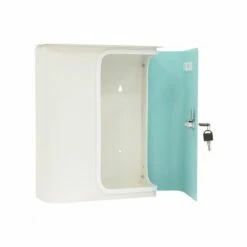 Briefkasten Splashy Weiß Türkis -Türschilder aus Edelstahl Geschäft briefkasten splashy weiss tuerkis7