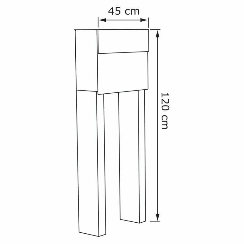 Briefkasten Standbriefkasten Cube Rot RAL 3004 Mit Edelstahlklappe 2 Briefkasten Standbriefkasten Cube Rot RAL 3004 Mit Edelstahlklappe – Bild 2