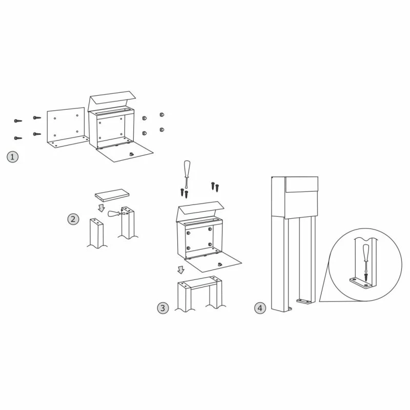Briefkasten Standbriefkasten Cube Rot RAL 3004 Mit Edelstahlklappe 4 Briefkasten Standbriefkasten Cube Rot RAL 3004 Mit Edelstahlklappe – Bild 4