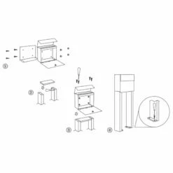 Briefkasten Standbriefkasten Cube Weiß RAL 9016 -Türschilder aus Edelstahl Geschäft briefkasten standbriefkasten cube weiss ral 90164