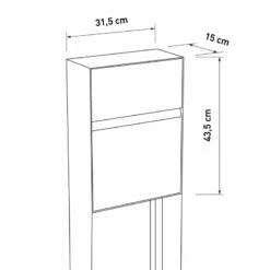 Briefkasten Standbriefkasten Lee Rost RAL 8001 -Türschilder aus Edelstahl Geschäft briefkasten standbriefkasten lee rost ral 80014