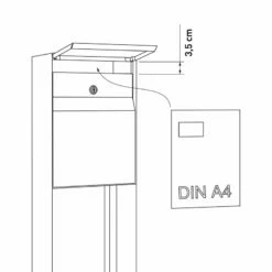 Briefkasten Standbriefkasten Lee Rost RAL 8001 -Türschilder aus Edelstahl Geschäft briefkasten standbriefkasten lee rost ral 80015
