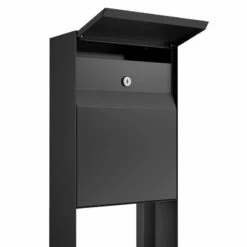 Briefkasten Standbriefkasten Lee Schwarz RAL 9005 -Türschilder aus Edelstahl Geschäft briefkasten standbriefkasten lee schwarz ral 90052