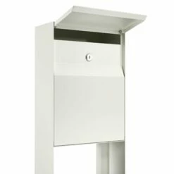 Briefkasten Standbriefkasten Lee Weiß RAL 9016 -Türschilder aus Edelstahl Geschäft briefkasten standbriefkasten lee weiss ral 90162