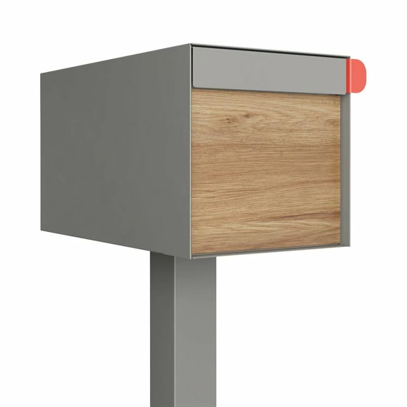 Briefkasten Standbriefkasten Square Grau Metallic RAL 9007 Mit HPL-Front 1 Briefkasten Standbriefkasten Square Grau Metallic RAL 9007 Mit HPL-Front
