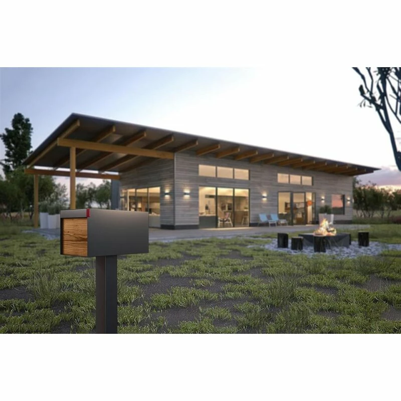 Briefkasten Standbriefkasten Square Grau Metallic RAL 9007 Mit HPL-Front 10 Briefkasten Standbriefkasten Square Grau Metallic RAL 9007 Mit HPL-Front – Bild 10