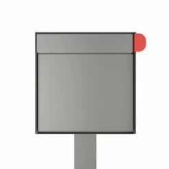 Briefkasten Standbriefkasten Square Grau Metallic RAL 9007 -Türschilder aus Edelstahl Geschäft briefkasten standbriefkasten square grau metallic ral 90072
