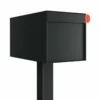 Briefkasten Standbriefkasten Square Schwarz RAL 9005