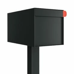 Briefkasten Standbriefkasten Square Schwarz RAL 9005