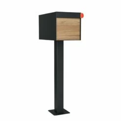 Briefkasten Standbriefkasten Square Schwarz RAL 9005 Mit HPL-Front -Türschilder aus Edelstahl Geschäft briefkasten standbriefkasten square schwarz ral 9005 mit hpl front3